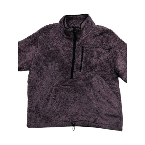 Pink Victoria Secret brown fleece half zip jacket size L - Picture 3 of 11